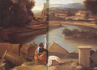 Nicolas Poussin Landscape with Saint Matthew and the Angel (mk10) Spain oil painting art